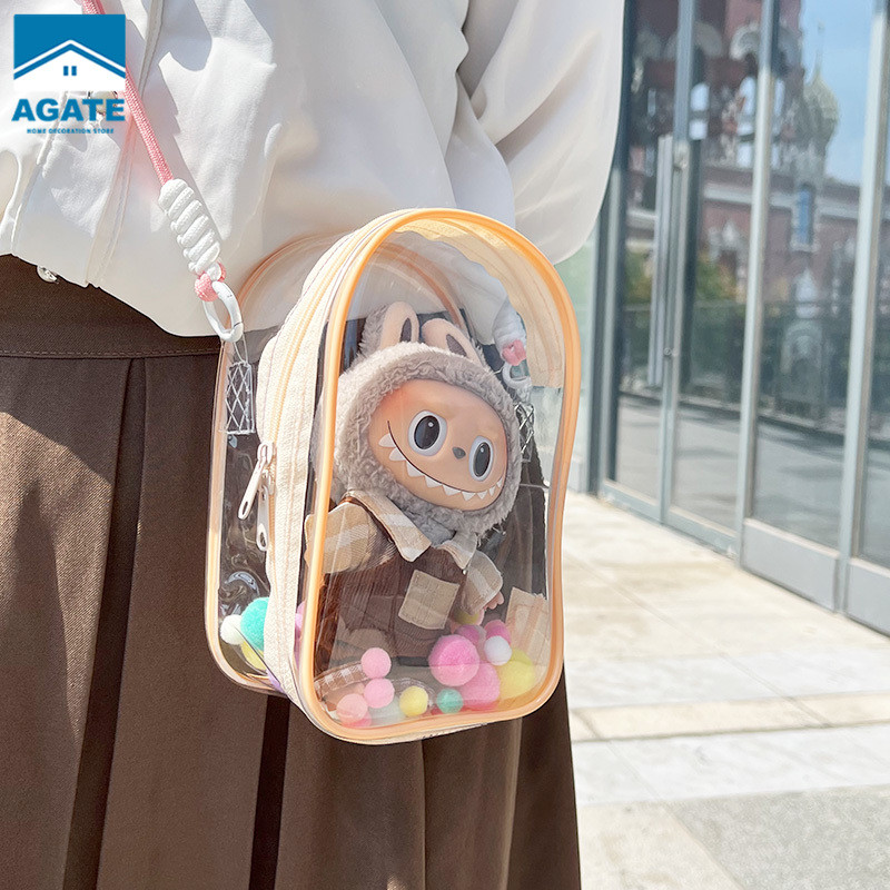 กระเป๋าใส่ตุ๊กตา กระเป๋าตุ๊กตาpvcใส กระเป๋าพลาสติกใสใส่ตุ๊กตา จี้ตุ๊กตา ถุงเก็บฝุ่น กระเป๋าใส พร้อมซิป กันน้ำและกันฝุ่น