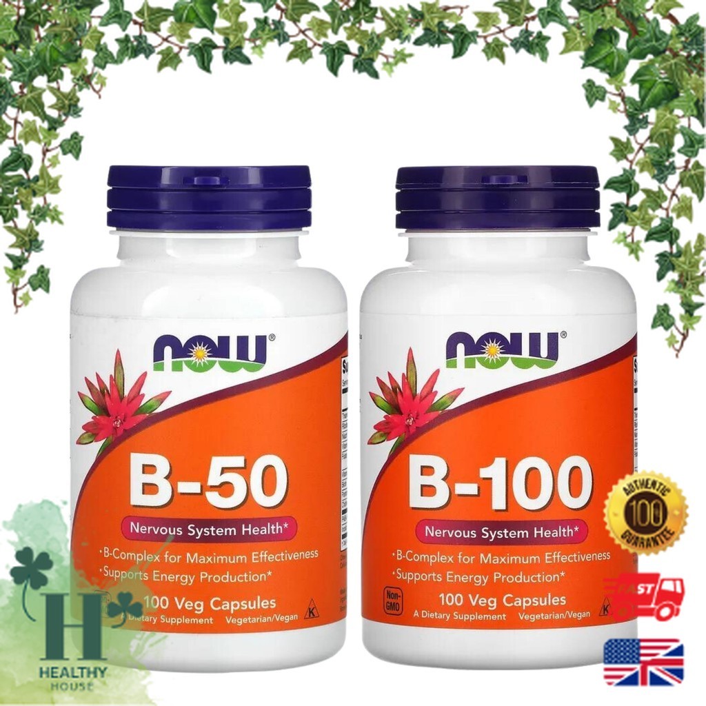 พร้อมส่ง NOW Foods Vitamin B-50 B-100 วิตามินบีรวม B50 B100