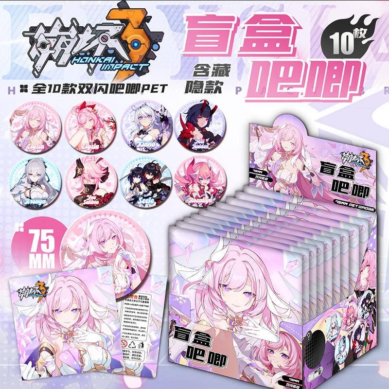 2025 น่ารักอะนิเมะรูปเกม Honkai Impact 3 เข็มกลัด Elysia Seele Vollerei Kiana Kaslana Raiden Mei Bro