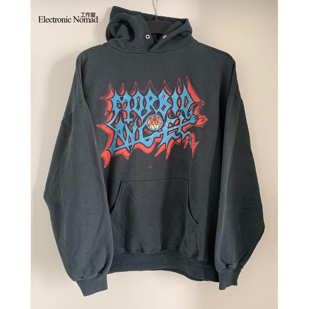 เสื้อสเวตเตอร์มีฮู้ด Retro hiphop Street Morbid Angel ใหม่