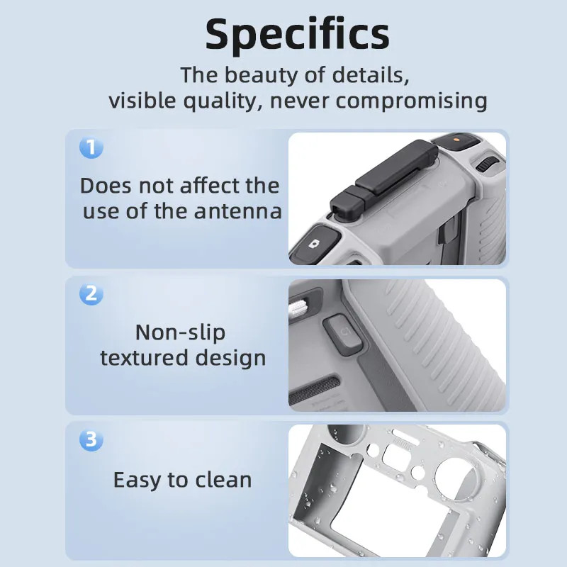 เคสซิลิโคนสําหรับ DJI Mini 4 Pro/Air 3/Air 3S RC 2 รีโมทคอนโทรล Anti-Scratch ฝาครอบป้องกันกันฝุ่น Drone อุปกรณ์เสริม - รูปที่ 5