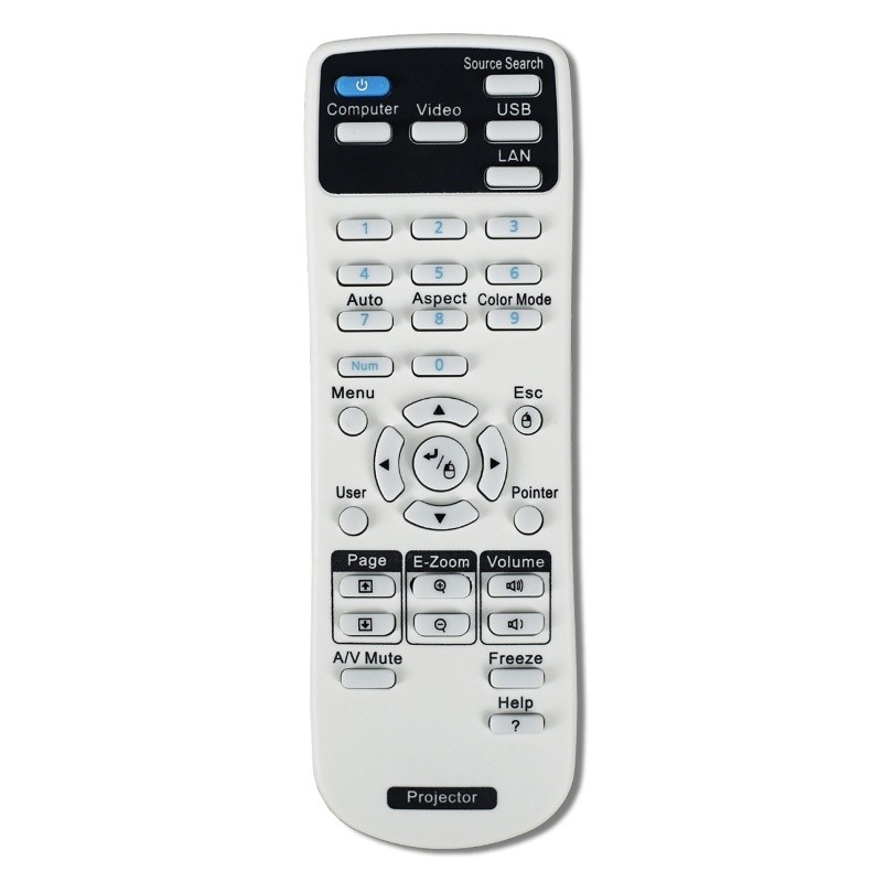 โปรเจคเตอร์ รีโมทคอนโทรล 154720001 ใช้สําหรับ Epson EB-C30XE EB-30XE EB-C28SH EB-x11 EB-S18 EB-S4 EB