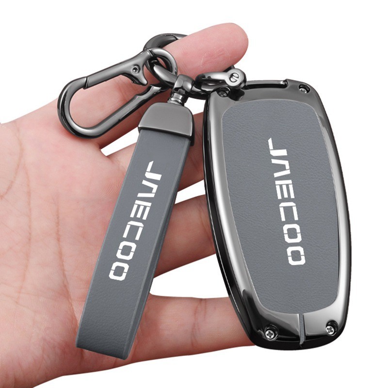 สังกะสีอัลลอยด์กุญแจรถพวงกุญแจหนังสไตล์สําหรับ Chery 8Pro Jaecoo J7 J8 2023 2024