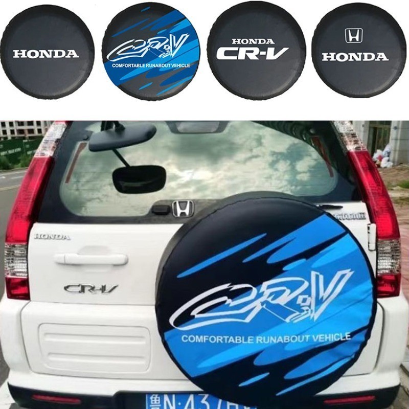 หนาสําหรับ Honda Crv CR-V SUV 15-17 นิ้ว PVC หนังยางอะไหล่อะไหล่ Tyre ฝาครอบล้อหลังอะไหล่ Tyre ฝาครอบยางอะไหล่ Tyre ฝาครอบยางอะไหล่