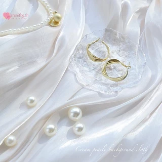 Renbg Ins เล็บภาพพื้นหลังผ้า Props ยาทาเล็บตกแต่งมือถือเล็บ Enhancement การถ่ายภาพพื้นหลังผ้า TH