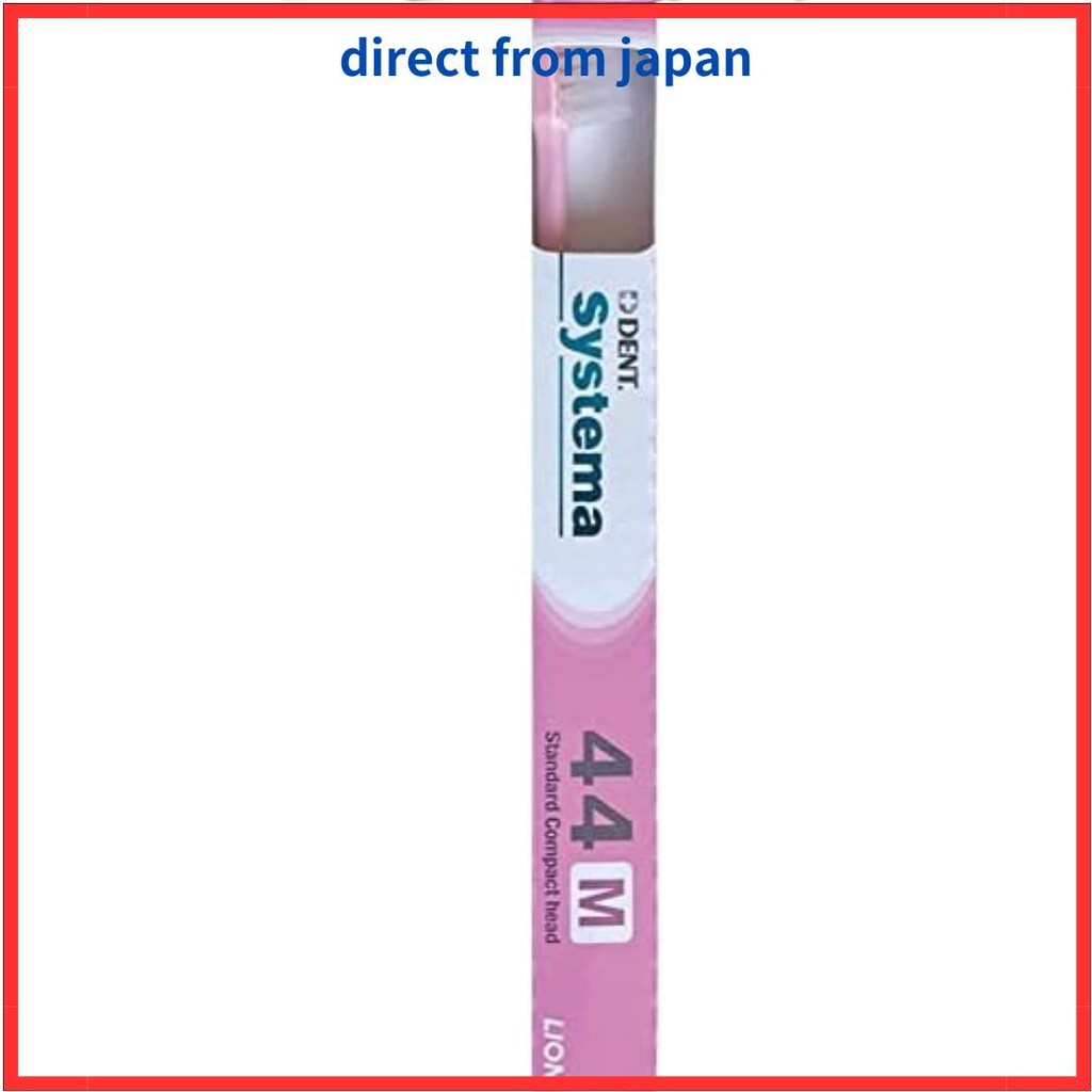 【Direct from Japan】Lion DENT. แปรงสีฟัน EX Systema 1 ชิ้น 44M (Compact Normal) สีชมพู