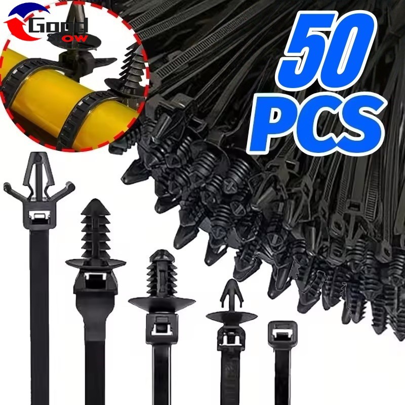 [3ค&อัตโนมัติ]เคเบิ้ลไทร์ไนล่อนปรับความยาวได้ | สายรัดล็อคด้วยตนเอง Weatherproof สําหรับซ่อมรถยนต์, โครงการ DIY และองค์กรสายไฟ 10/30/50Pack