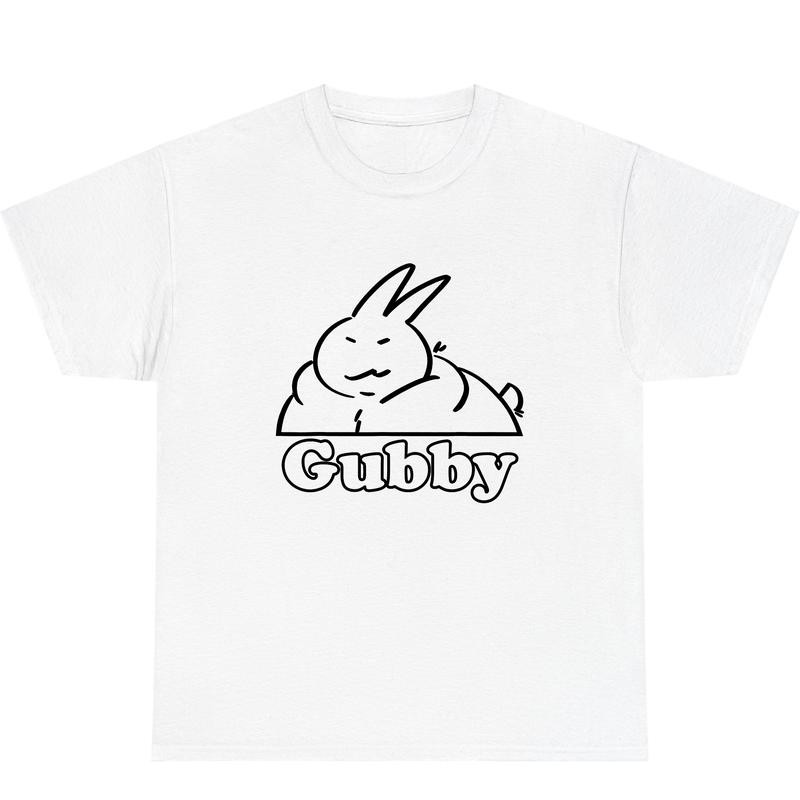 เสื้อยืด ตลกน่ารักกระต่าย Meme Gubby กระต่าย Gubby เสื้อยืด