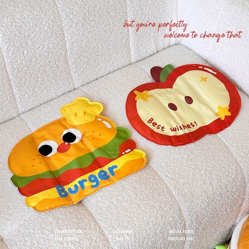 Original Burger Ice Cushion สํานักงานที่นั่งผายลมเบาะรองนั่งหอพักนักเรียน Water-Free Cool Cushion วั