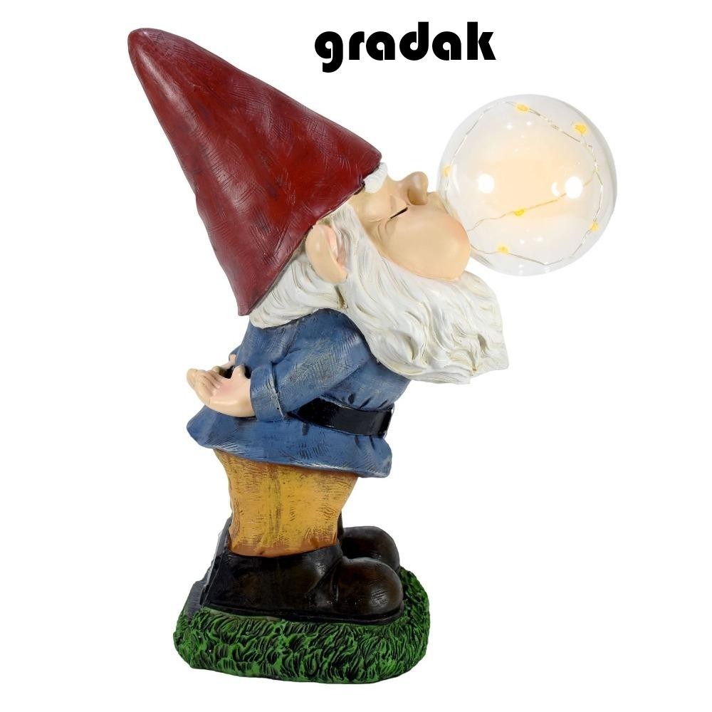 รูปปั้นรูปแคระ GRADAK, ตกแต่งสวนงานฝีมือเรซินอ่อน, การ์ตูนสร้างสรรค์ Terrace สนามหญ้า Gnome หมวกสีแดงเครื่องประดับคริสต์มาส