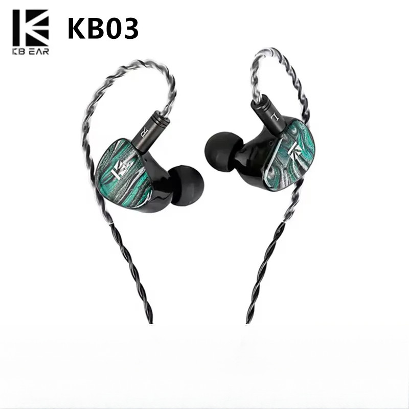 KBEAR KB03 Bone Conduction & DD & BA Hybrid HiFi หูฟังเสียง Unleashed In Ear Monitor หูฟังแบบมีสาย I