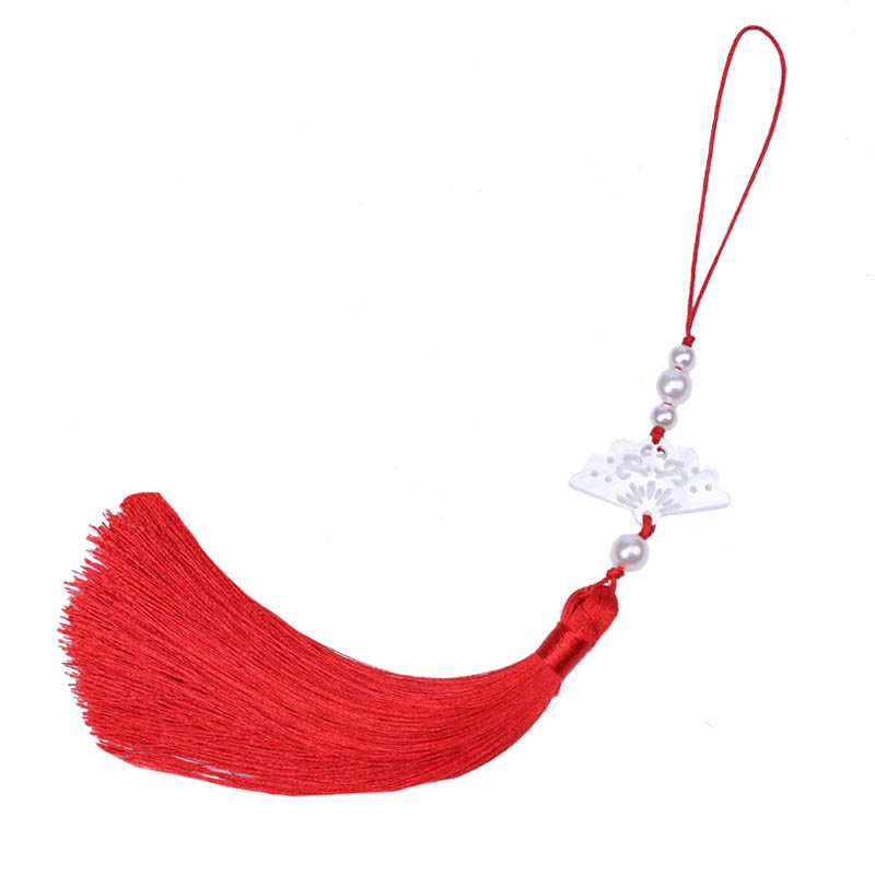 Pearl Acetate พัดลมพู่สไตล์โบราณ Charm สไตล์จีนแขวน Whisker Horse Face กระโปรง Hanfu All-Match อุปกรณ์เสริมจี้ - รูปที่ 3