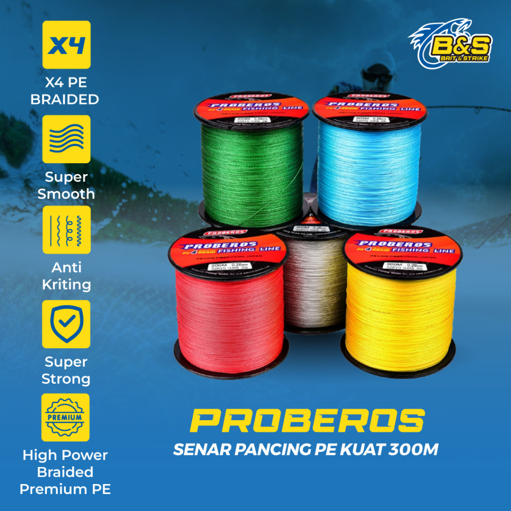PROBEROS สายตกปลา PE ที่แข็งแกร่ง 300 ม. 6LB-100LB SP005 Pt.2