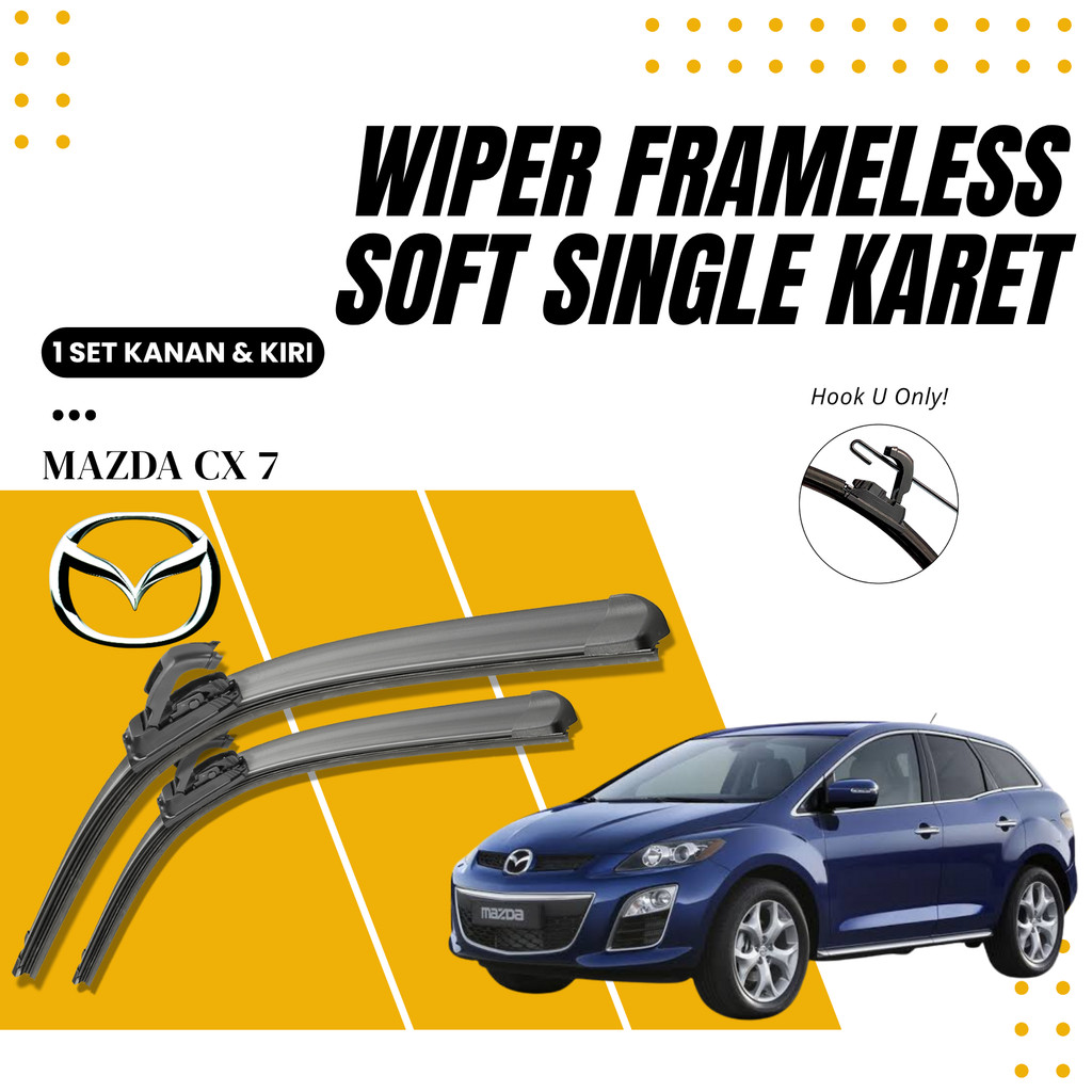 Mazda Cx 7 Premium Frameless Car Wiper หนึ่งคู่ซ้ายขวา ANTAPANI MOTOR