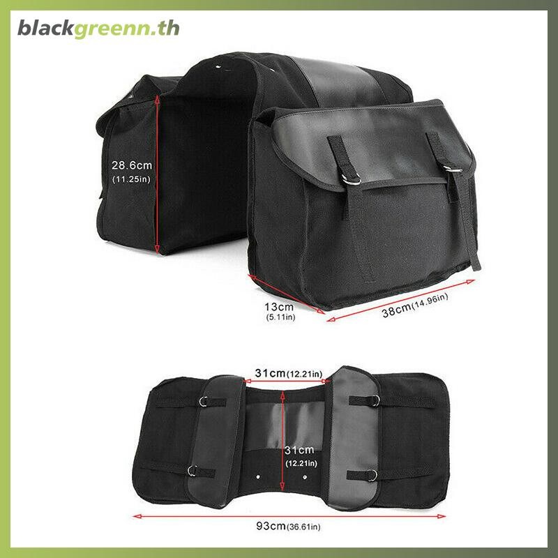 BREE กระเป๋าสําหรับขี่มอเตอร์ไซค์ สีดํา ผ้าใบ กันน้ํา Panniers กระเป๋าเดินทางมอเตอร์ไซค์ - รูปที่ 3