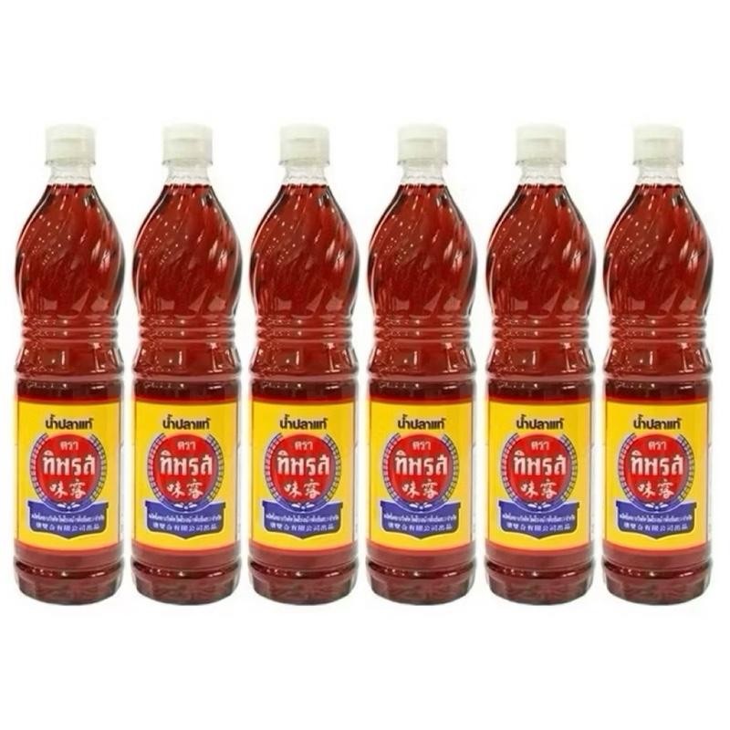 (6 ขวด)￼น้ำปลาแท้ ตราทิพรส ขนาด 700 มล. ( ฉลากเหลือง )