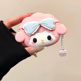 (Pro3 2025) เคส Bow Melody น่ารักสําหรับ AirPods4/4ANC/1/2/3/Pro/Pro2/Pro3 เคสซิลิโคนอ่อนนุ่ม