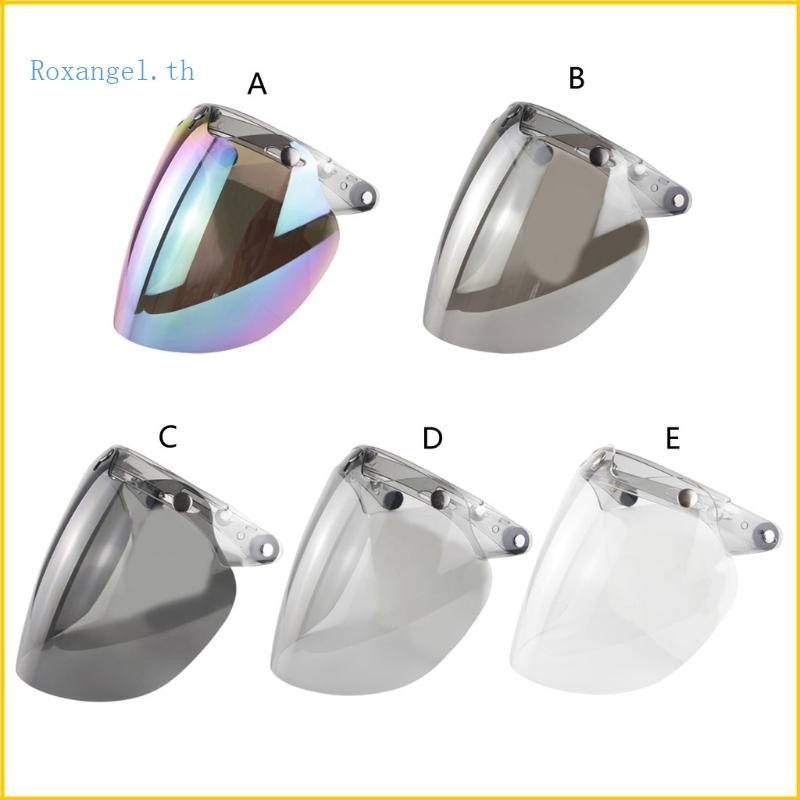 ROX Universal 3-Snap Open Face Bubble Shield Visor อุปกรณ์เสริมสําหรับป้องกัน UV ป้องกันรอยขีดข่วน
