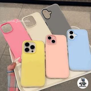 เคสโทรศัพท์แบบ 2 in 1 ซิลิโคนใส เคสเยลลี่ For iPhone 16 15 14 13 12 11 Pro Max X XR XS Max 7 8 6 Plus เคสไอโฟน 13 เคส