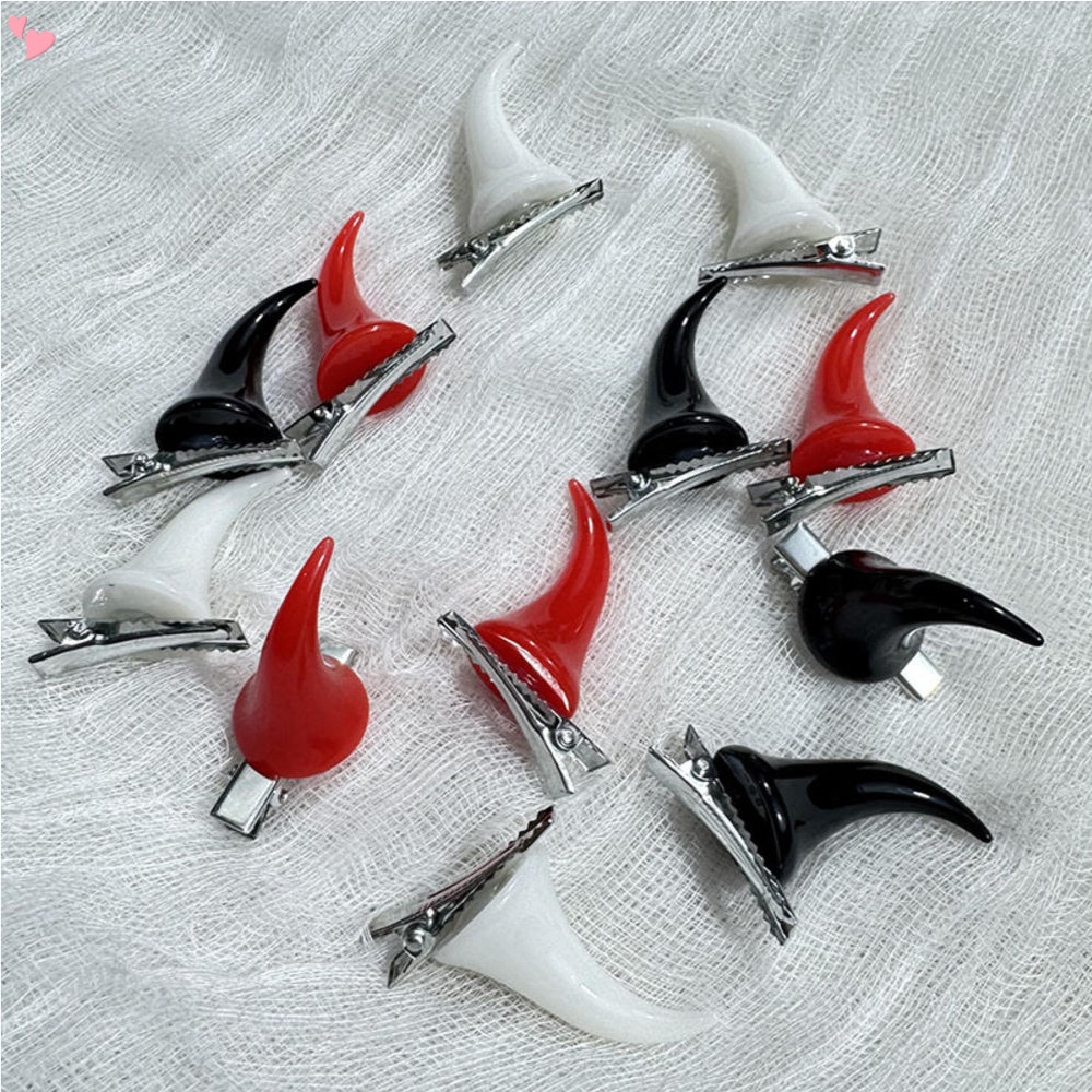 Devil Horns กิ๊บติดผม Demon OX Horn Hairpin คอสเพลย์เครื่องแต่งกายฮาโลวีนอุปกรณ์เสริมผมสําหรับ Party