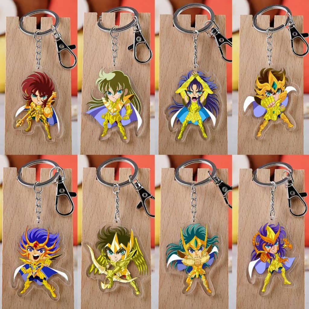 Saint Seiya พวงกุญแจอะคริลิคจี้โปร่งใส