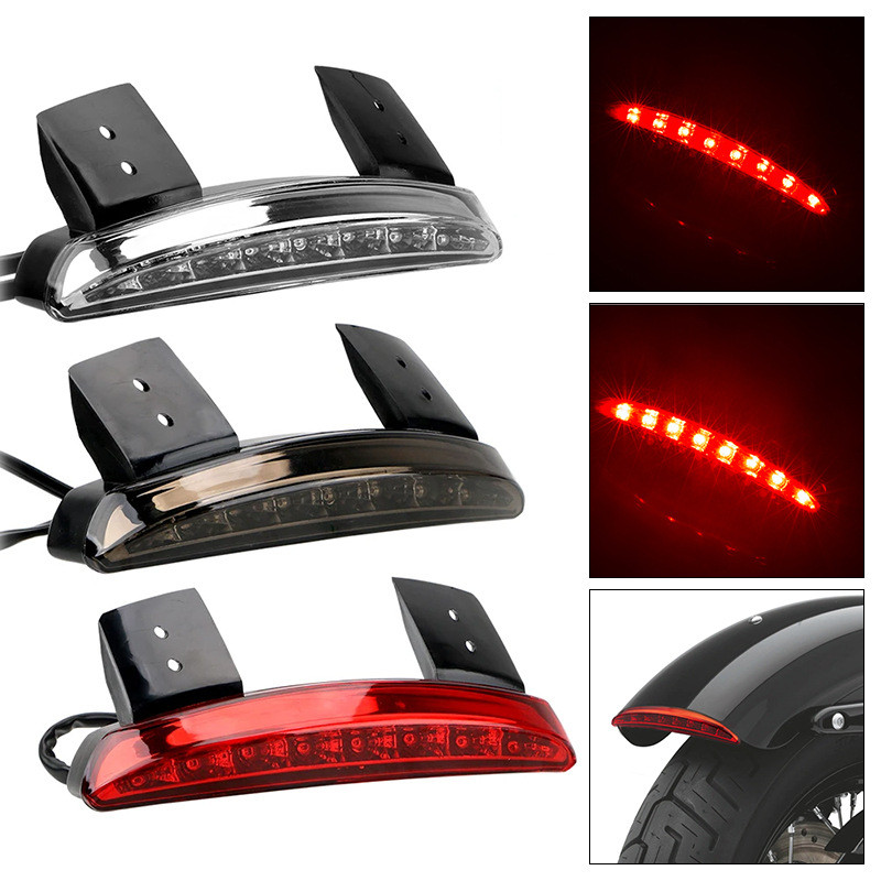 รถจักรยานยนต์ Fender Edge ไฟ LED ไฟเบรคไฟท้ายสีแดงหยุดวิ่งสําหรับ Harley Sportster Iron 883 1200 Dyna Xl8