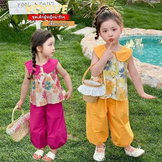 พร้อมส่ง ชุดเซ็ต2ชิ้นเสื้อ+กางเกง ชุดเด็กผู้หญิงน่ารักๆ สีสันสดใสน่ารักๆ ใส่สบายๆไม่ร้อน ไซส์:80-130cm [DA-Z]