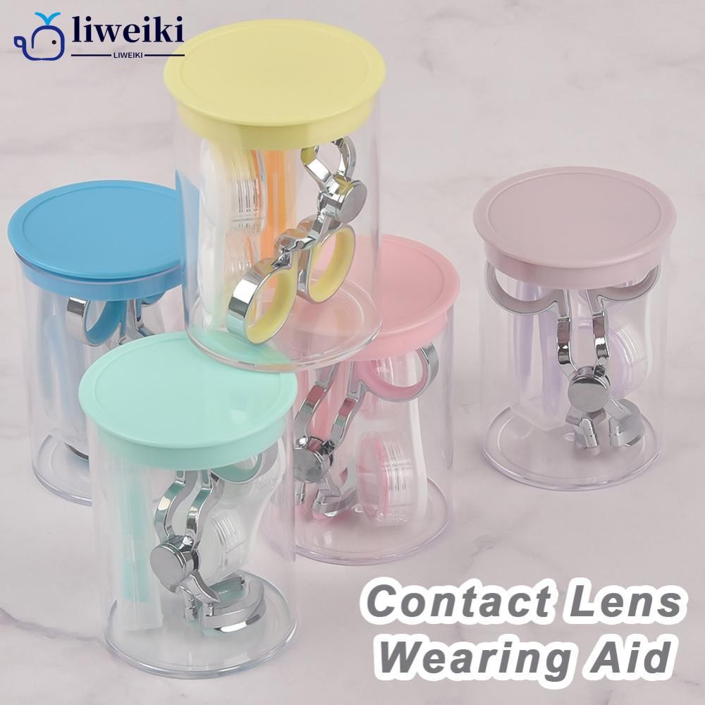 LIWEKI สวมใส่คอนแทคเลนส์ถอดคอนแทคเลนส์อุปกรณ์ช่วย Enlarging Eye คลิปเครื่องมือคอนแทคเลนส์สวมใส่ Aid 