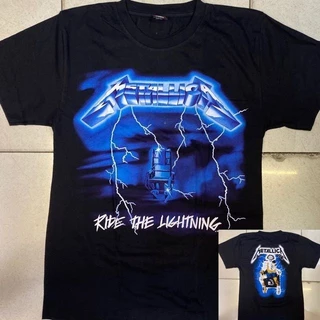 เสื้อเชิ้ตร็อคแขนสั้นแบบพิมพ์ลาย ธีม Metallica Rock Band Series สำหรับทุกเพศ ขนาด S-5XL