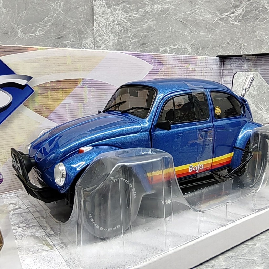 SOLIDO 1/18 VW BEETLE BAJA 1975 Turnable Two Door BEETLE Car Model