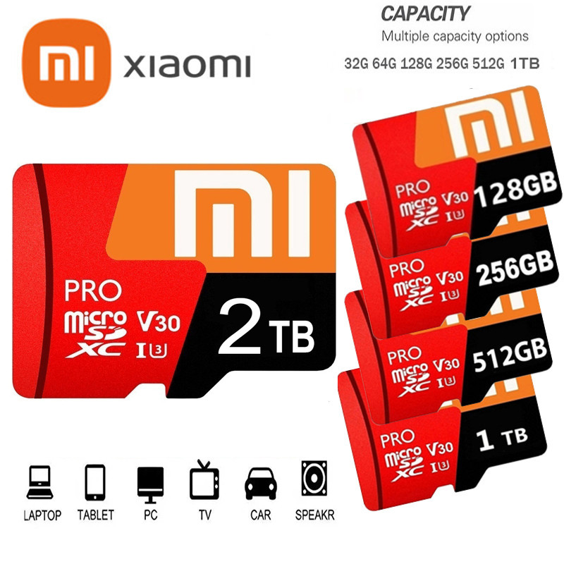 การ์ดหน่วยความจําไมโคร TF SD การ์ด 2TB 1TB 512GB 128GB 256GB 64GB 32GB U3 Class 10 TF หน่วยความจําแฟลชการ์ดสําหรับโทรศัพท์มือถือคอมพิวเตอร์กล้องวงจรปิดกล้อง