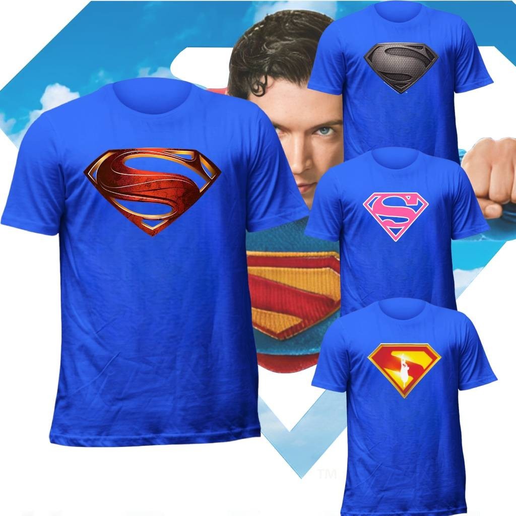 Kaos 2025 Superman เสื้อยืด Superman Logo Design Shirt S-5XL READY STOCK