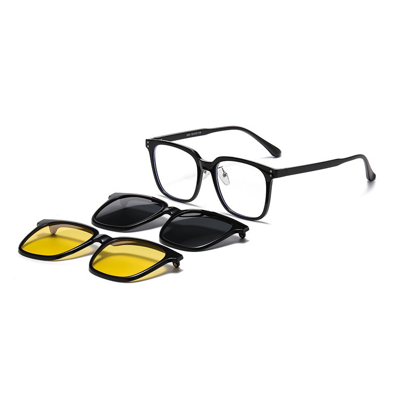 แว่นกันแดดโพลาไรซ์ 3 ใน 1 สำหรับทั้งชายและหญิง พร้อมชุดเลนส์ และแว่นตาคลิปออน - รูปที่ 3