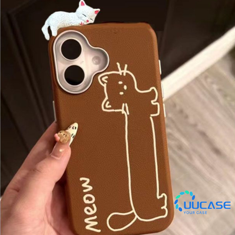 Mischievous Catเคสโทรศัพท์สําหรับIPhone 16 16Pro 16Plus 16Pro Max 11 12 13 14Plus 15Pro XR XS Max 7 8Plusฝาครอบโทรศัพท์เพื่อนสาวSP - รูปที่ 4