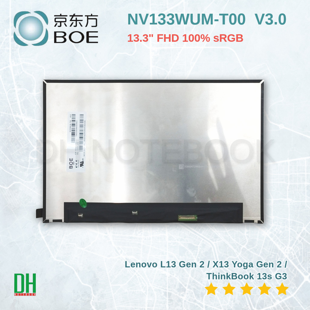 หน้าจอ NV133WUM-T00 V3.0 สำหรับ Lenovo L13 Gen 2 / X13 Yoga Gen 2 / ThinkBook 13s G3 - WUXGA IPS 40p