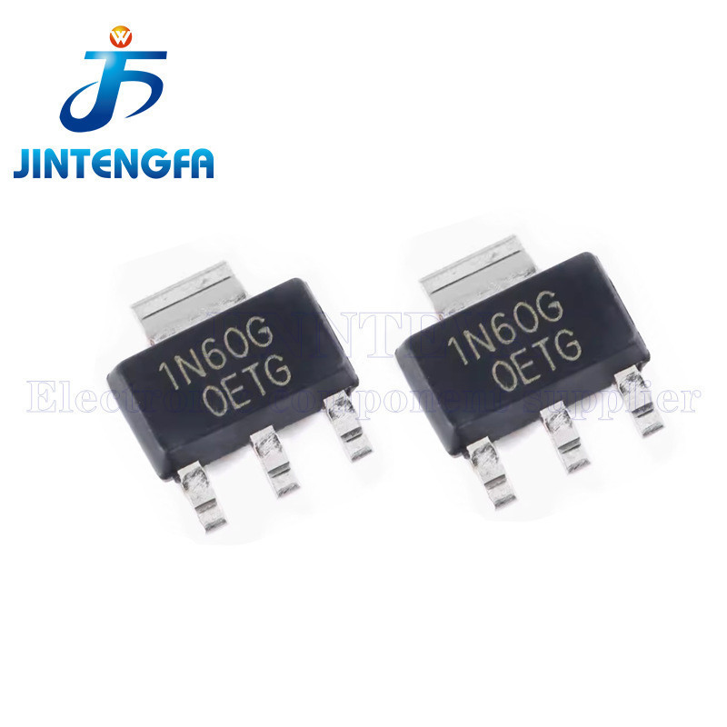 10PCS 1N60 2N60 1N65 SOT-223 1N60G 2N60G 1N65G 1A 2A 600V 650V N-channel MOS Field Effect Tube SMD ท