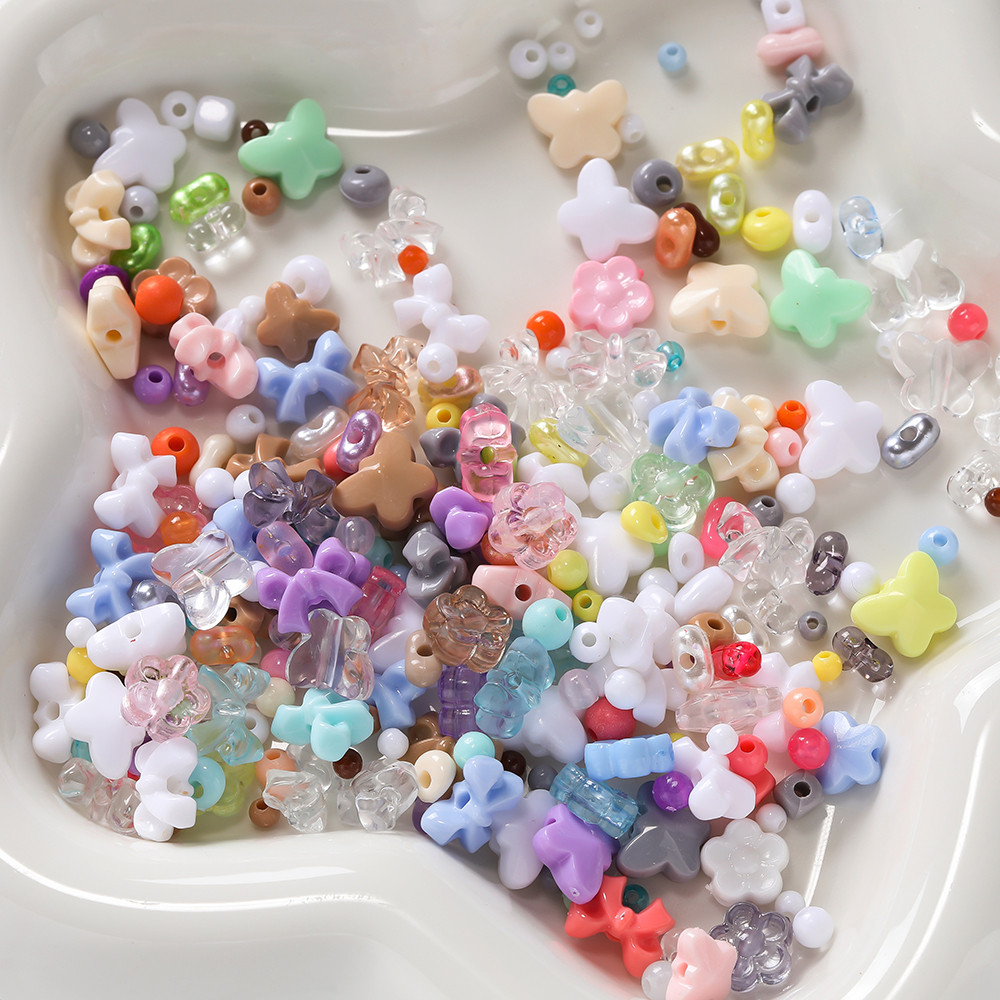 ST.KUNKKA 20g 50g ลูกปัดขนาดเล็กสีอะคริลิคผสมสร้อยข้อมือลูกปัดลูกปัดลูกปัดดอกไม้ - รูปที่ 6