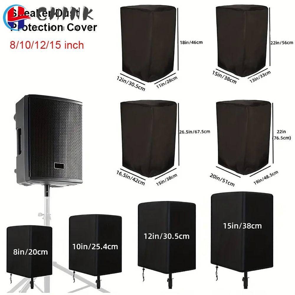 CHINK 1 ชิ้นลําโพงป้องกันฝุ่น, UV-Protected สีดําอุปกรณ์ลําโพงกระเป๋าผ้า, โพลีเอสเตอร์ 210D ผ้ากันน้ําป้องกันเสียงผ้า