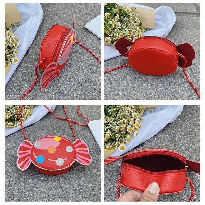 KVK-shop กระเป๋าสะพายข้างเด็กลายลูกกวาดน่ารัก 5สีให้เลือก สามารถใช้เป็นของขวัญวันเกิดได้ - รูปที่ 4