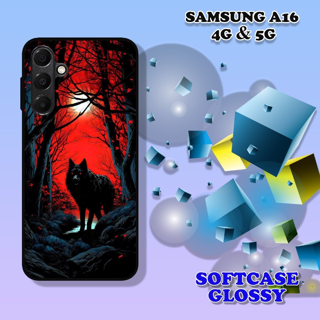 CUSTOM SOFTCASE Glossy สําหรับทุกรุ่น SAMSUNG A16 A06 ฝาครอบเต็มรูปแบบการออกแบบพรีเมี่ยม WOLF WOLF W