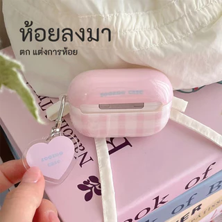 macarons-ลายสก๊อตเคส- สําหรับ iphone AirPods 4 IMD เคสหูฟังไร้สายบลูทูธเรียบ-พร้อมจี้สร้างสรรค์