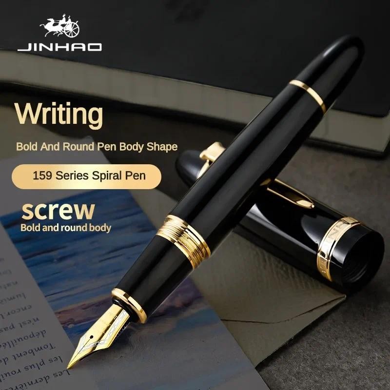 Jinhao 159 Fountain ปากกาโลหะหรูหราปากกา F Fine Nib สํานักงานโรงเรียนเขียนหมึกอุปกรณ์