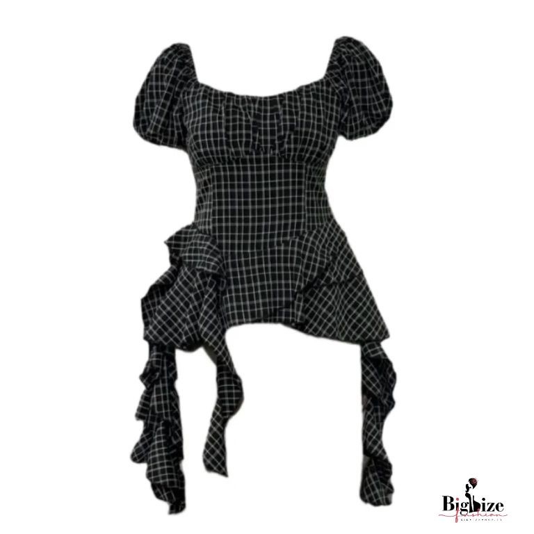 เสื้อ FAT STYLE CHECKED KII WII, ผ้าฝ้ายเช็ก, FORM น่ารัก