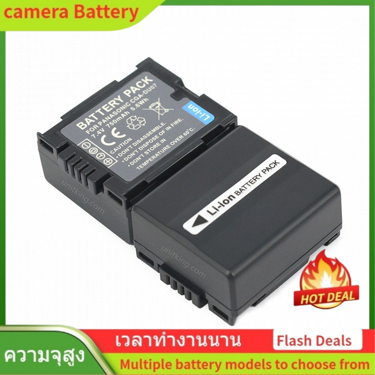 🌟CGA-DU07 ใหม่แบตเตอรี่ สำหรับ Panasonic VW-VBD070 CGA-DU06 digital camera battery 7.4V 750mAh