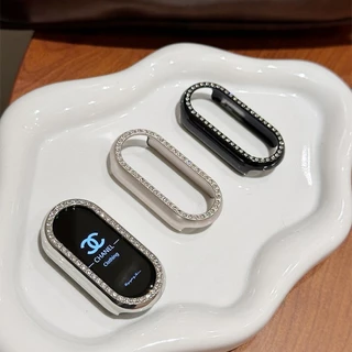 Bling สําหรับ Mi Band 10 9 8 เพชร PC Hard สําหรับสมาร์ท 10/10NFC/ 9 8NC Hollow Out ฝาครอบป้องกันปลอก