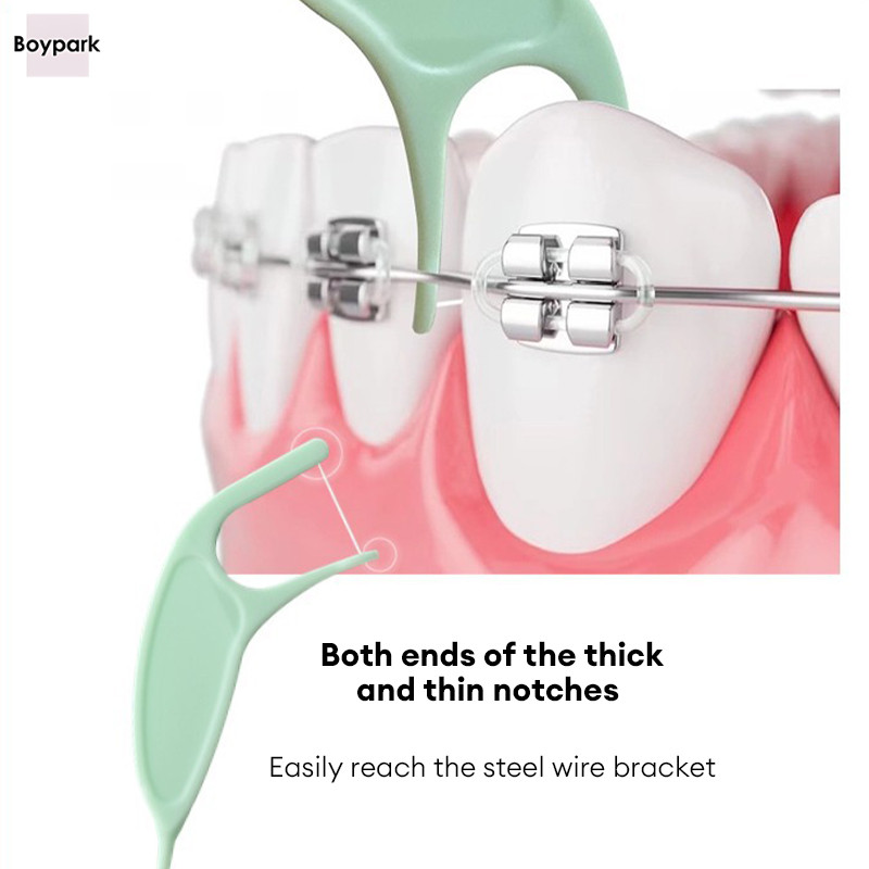 Boypark มัลติฟังก์ชั่นลวดเหล็กไหมขัดฟัน Rod ทําความสะอาด Rod วงเล็บจัดฟัน - รูปที่ 6