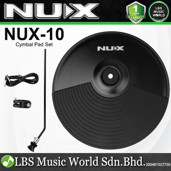 NUX 10 นิ้ว Cymbal Pad ชุดส่วนขยายชุดพร้อมคลิปข้อต่อและที่วางสําหรับ DM-110