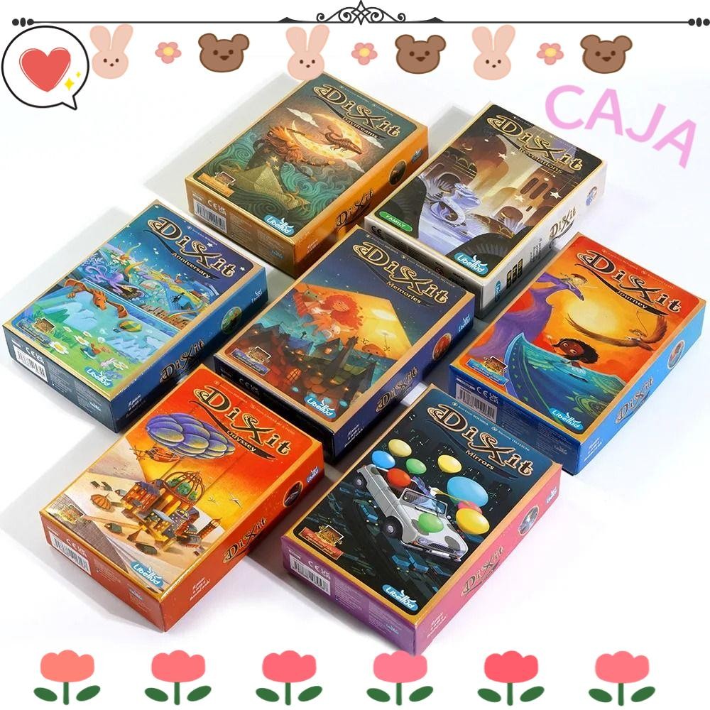 CAJA1 1 กล่อง Dixit Expansion Pack, English Edition Camping Party Board Game Card,ทนทานเพื่อนเล่น St