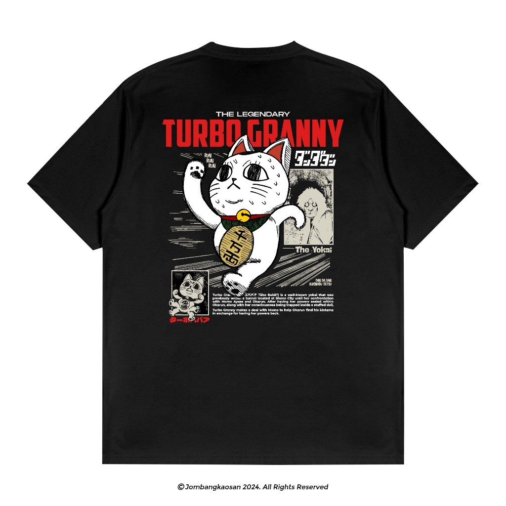 JBGKSN - เสื้อยืด Anime DanDaDan The Legendary Turbo Granny Baba