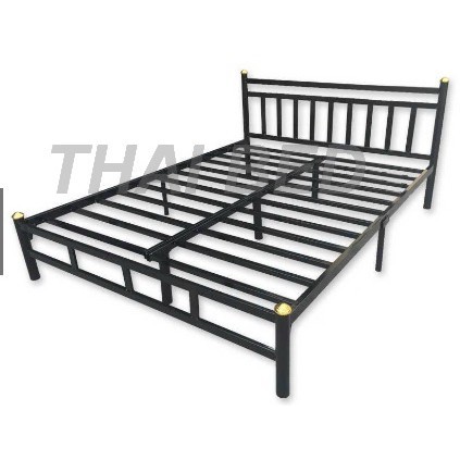 3.5F./5F./6F. White or Black เตียงคอนโดรุ่นประหยัด เตียงเหล็กสไตล์โมเดิร์นทันสมัย ModernBed เสากลม2นิ้ว ราคาจากโรงงาน
